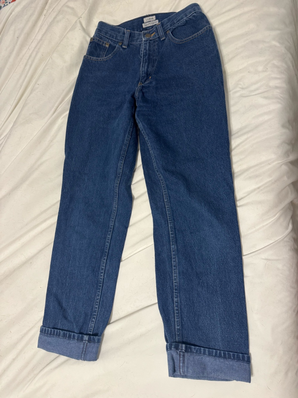 L.L. Bean Straight-Leg Women's Jeans in Deep Blue Denim